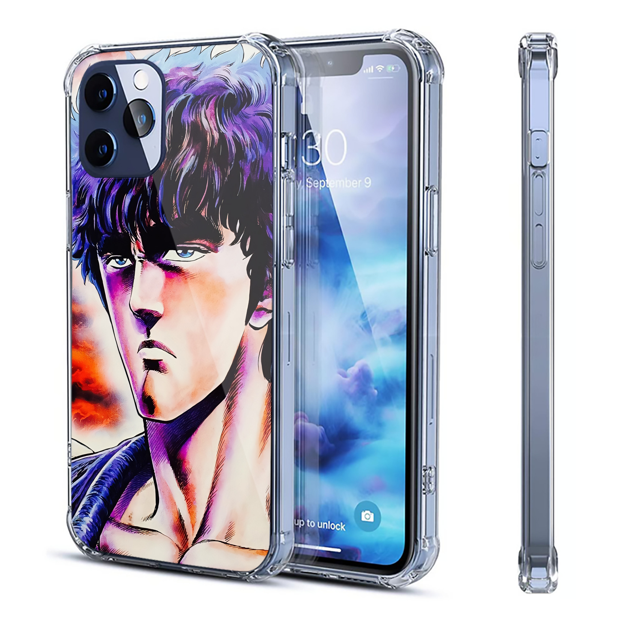 （画像用） 北斗の拳 Fist of the North Star 【iPhone 12シリーズ対応】透明スマホケース（クリアソフトケース）